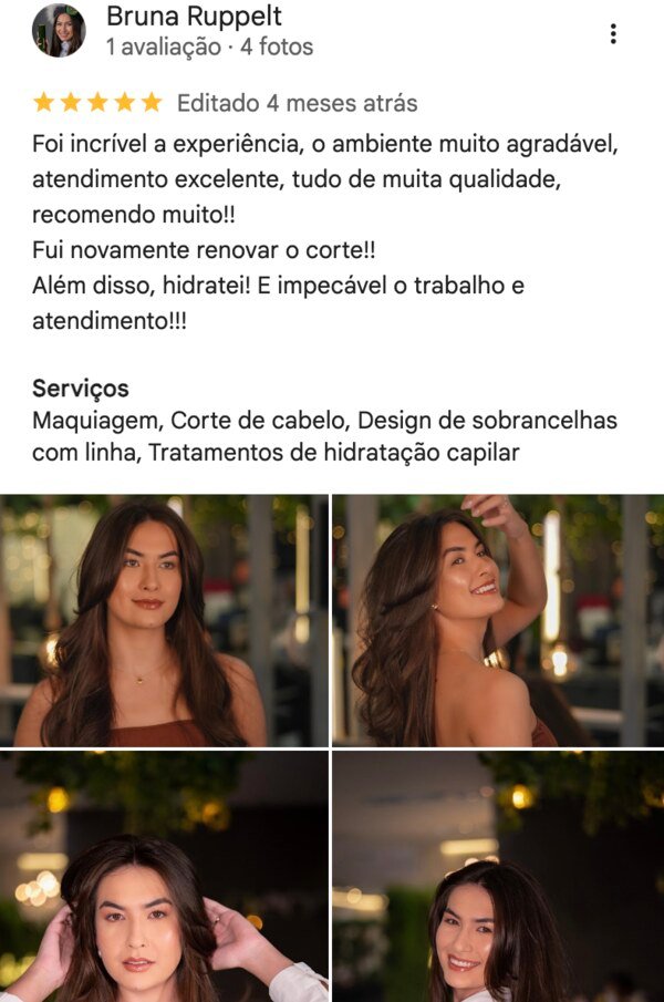 Avaliação 5 estrelas no Google — Nanda & Cia