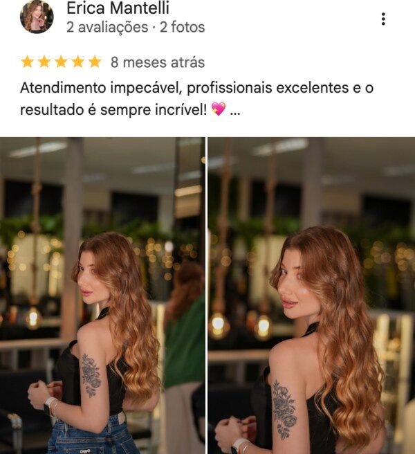 Avaliação 5 estrelas no Google — Nanda & Cia