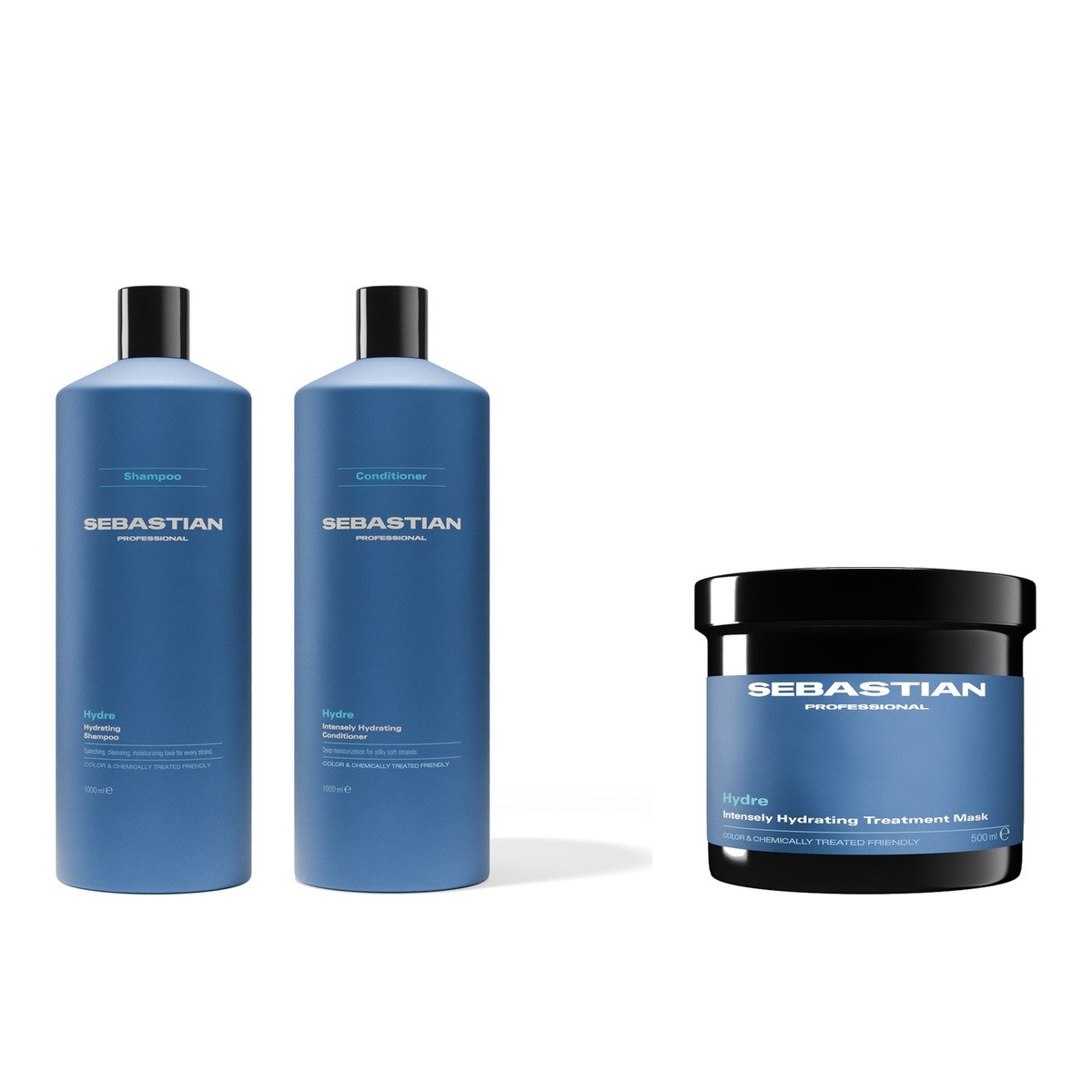 Kit Hydre Sebastian Shampoo 1L + Cond 1L + Máscara 500ml