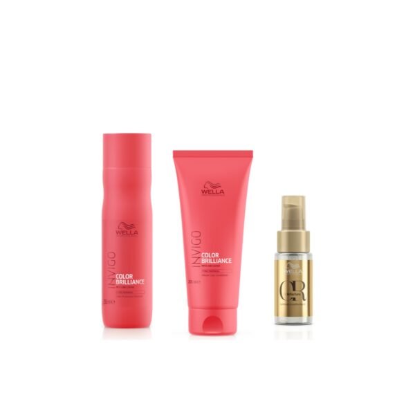 Kit Brilliance Wella Shampoo + Cond + Óleo Oil Reflections