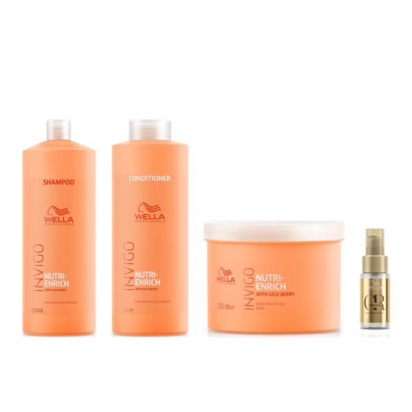 Kit Enrich Wella Shampoo 1L Cond Máscara 500ml + Óleo Oil Reflections 30ml