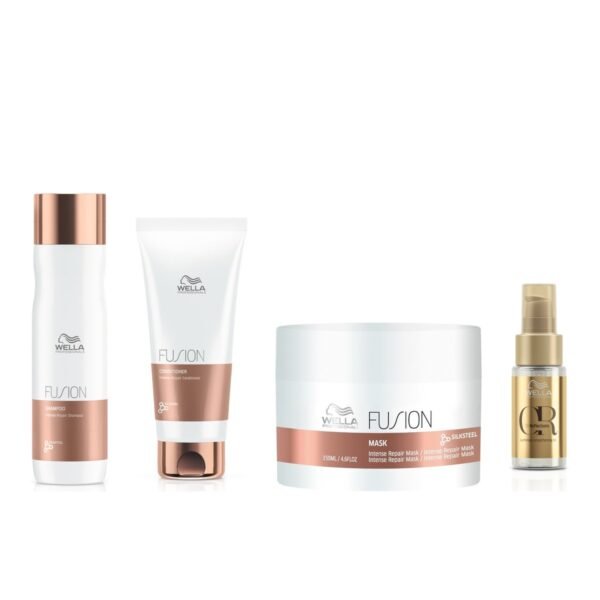 Kit Fusion Wella Shampoo Cond Máscara + Óleo 30ml
