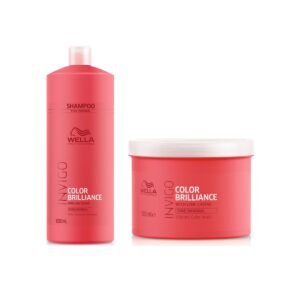 Kit Brilliance Wella Shampoo 1L + Máscara 500ml