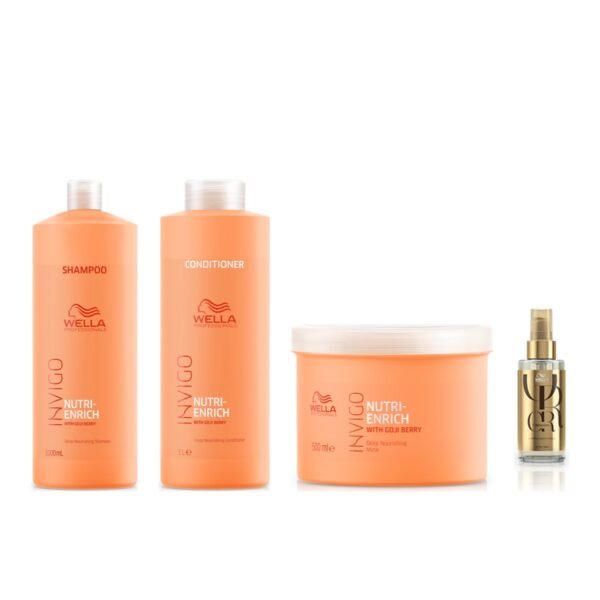 Kit Enrich Wella Shampoo 1L Cond Máscara 500ml + Óleo Oil Reflections 100ml