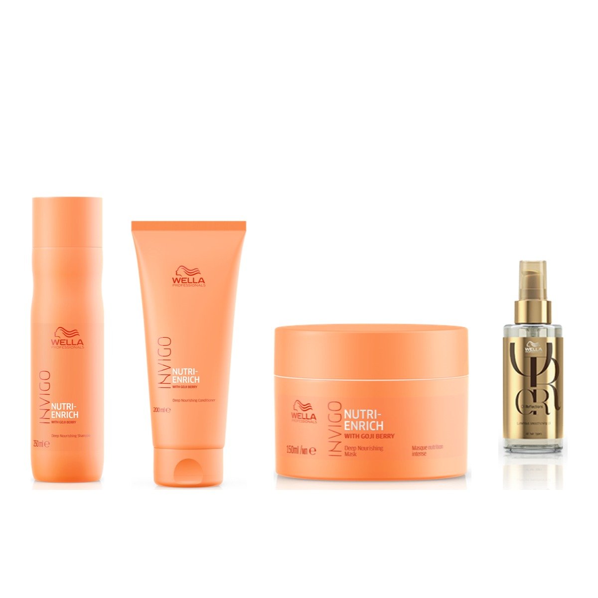 Kit Enrich Wella Shampoo 250ml Cond Máscara 150ml + Óleo Oil Reflections 100ml