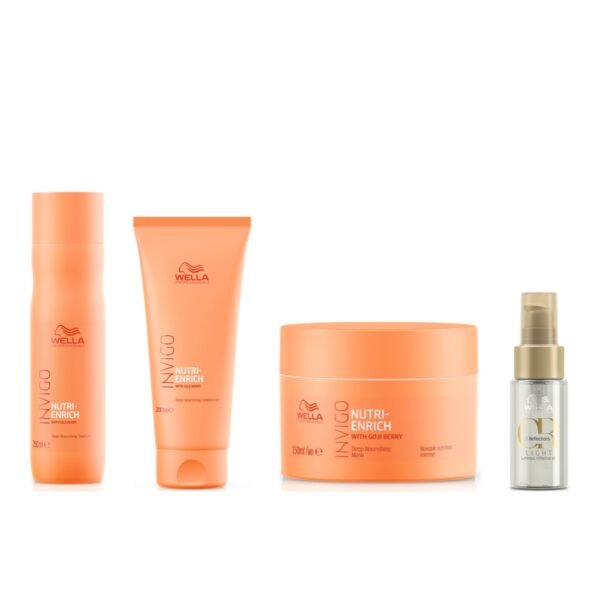 Kit Enrich Wella Shampoo 250ml Cond Máscara 150ml + Óleo Oil Reflections Light 30ml