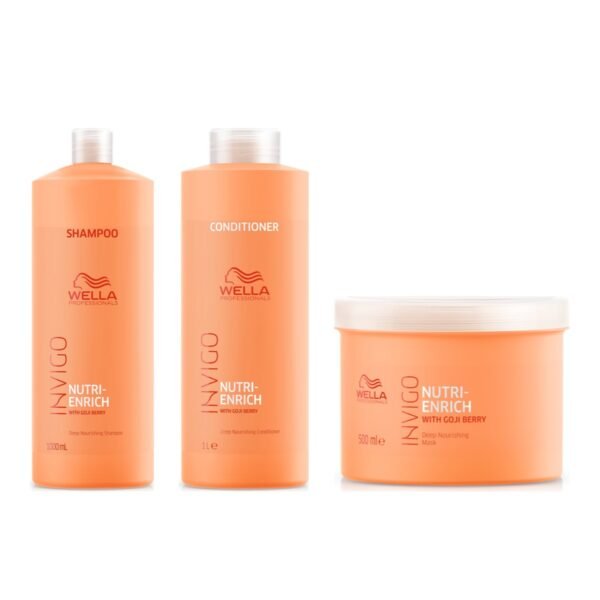 Kit Enrich Wella Shampoo 1L + Cond 1L + Máscara 500ml