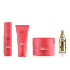 Kit Brilliance Wella Shampoo 250ml Cond Máscara 150ml + Óleo Oil Reflections 100ml