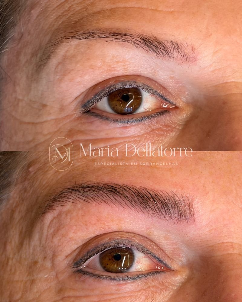 Micropigmentação fio a fio resultado natural sobrancelhas